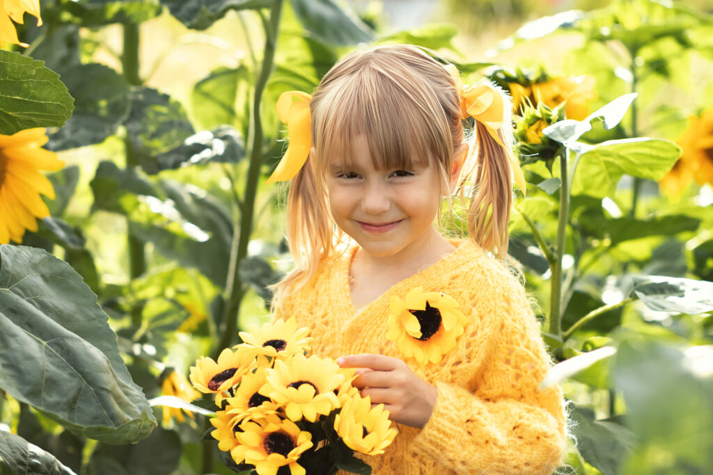 sesja dziecięca w słonecznikach Gdańsk